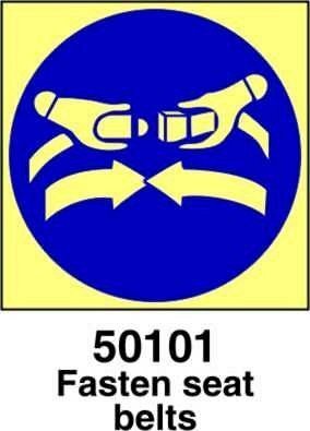 Fasten seat belts - A - PVL 150x150 mm