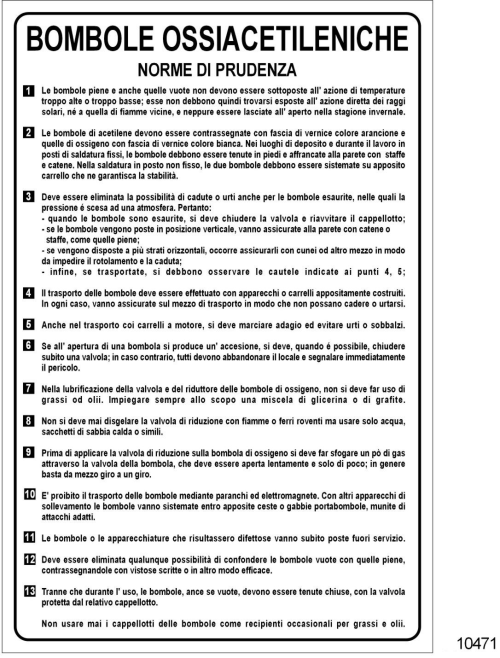 Bombole Ossiacetileniche - B - Alluminio - 330x500 mm - Conf 10 pz