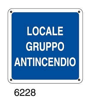 Locale gruppo antincendio - C - Alluminio 230x230 mm