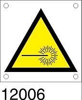 Targhetta bordo macchina "Raggio Laser" in all. 60x60 mm - conf. 10 pz