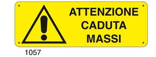 Attenzione caduta massi