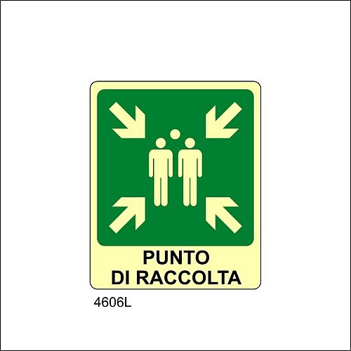 Punto di Raccolta Luminescente - B - Alluminio Luminescente - 160x210 mm