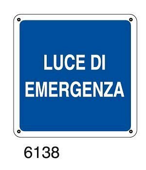 Luce di emergenza - D - Alluminio 370x370 mm - Conf 10 pz.