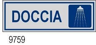 Etichetta adesiva mm 170x45  Doccia conf. 10pz