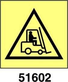 Caution fork lift - attenzione muletto - B - ADL 150x150 mm - Conf 10 pz.