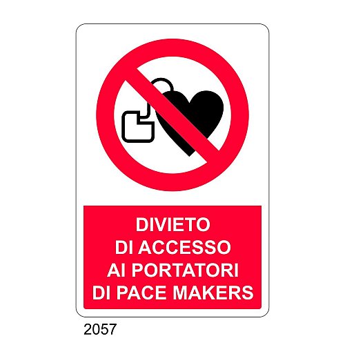Divieto di accesso ai portatori di pace makers - E - Alluminio 500x700 mm