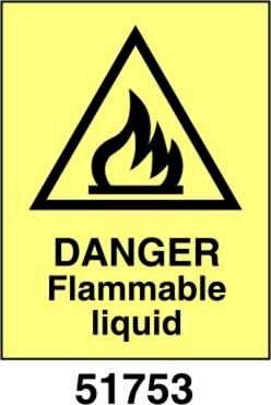 Danger flammable liquid - A - PVL 150x200 mm
