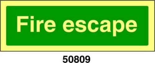 Fire escape - A - PVL 300x100 mm - Conf 10 pz.