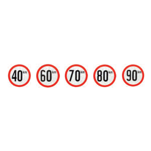 Limite velocità 210 Classe 1 Adesivo - Belgio
