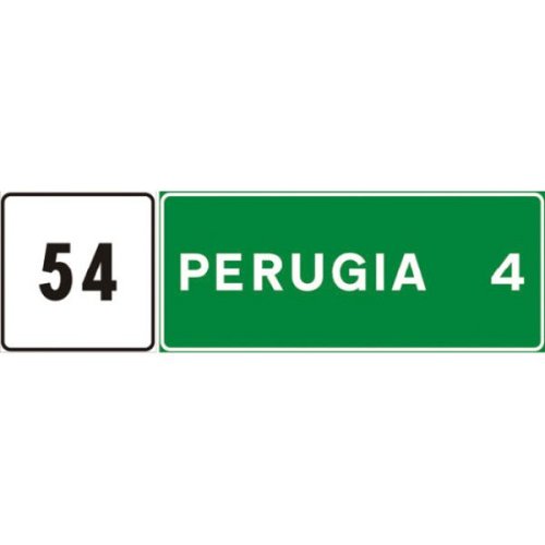 Progressiva distanziometrica autostradale - A - Alluminio CL.2 70x235 cm
