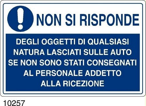 Non si risponde -Alluminio - 700x500 mm.