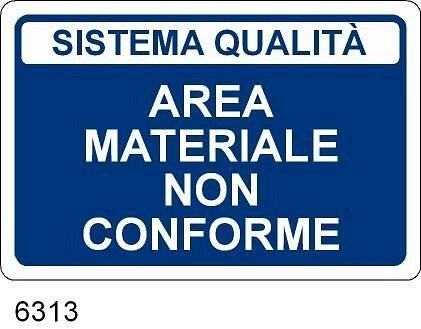 Area Materiale non Conforme - B - Alluminio - 500x330 mm