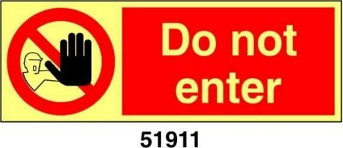 Do not enter - B - PVL 300x100 mm