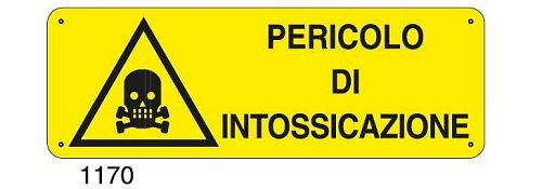 Pericolo di intossicazione - E - Alluminio 500x700 mm - Conf 10 pz.