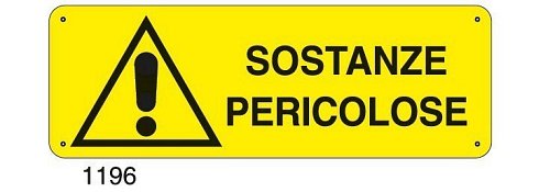 Sostanze pericolose - A - Alluminio 350x125 mm - Conf 10 pz.