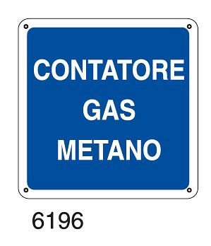 Contatore gas metano - A - Alluminio 120x120 mm