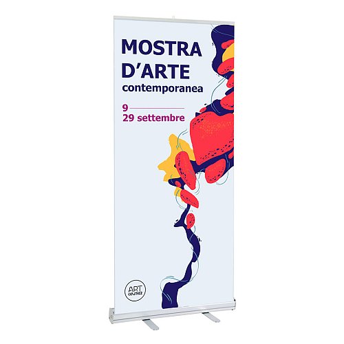 Roll Up Porta Banner Riavvolgibile Altezza 200 cm con Borsa