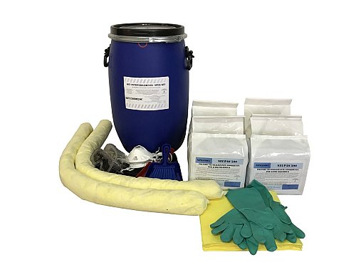 Kit antisversamento per acido solforico contenitori cilindrici omologati ONU