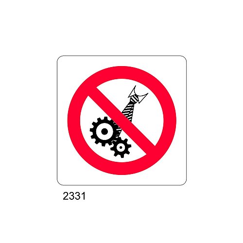 Divieto di uso di sciarpe e cravatte - D - Alluminio 435x435 mm - Conf 10 pz.