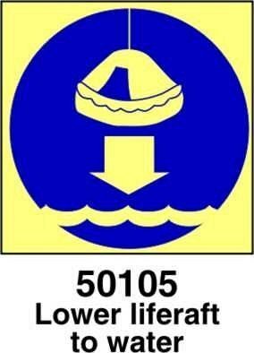 Lower liferaft to water - C - ADL 500x500 mm