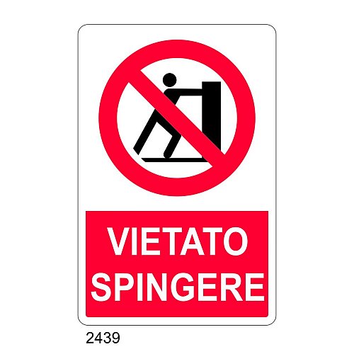 Vietato spingere - E - Alluminio 500x700 mm