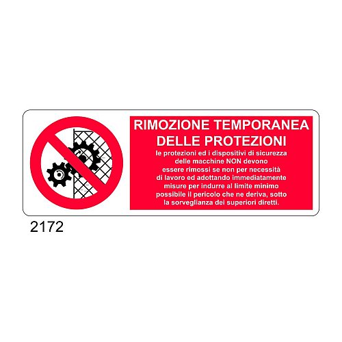 Rimozione temporanea delle protezioni - D - Alluminio 1400x500 mm