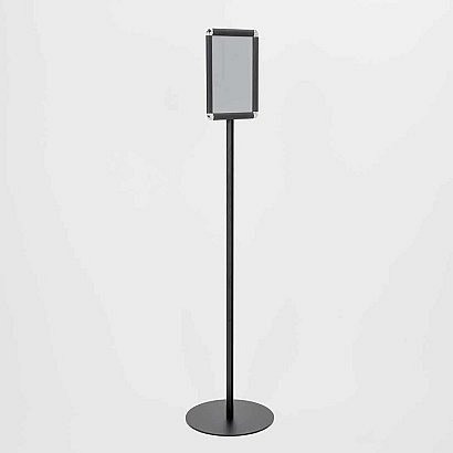 Espositore da Terra con Cornice a Scatto - Colore Nero - Modello Monofacciale