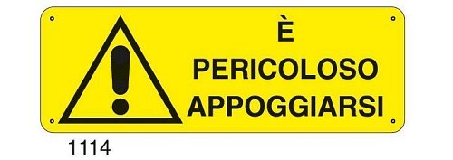 E' pericoloso appoggiarsi - E - Alluminio 500x700 mm