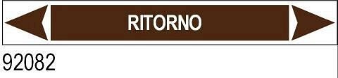 Ritorno - etichetta - B - PVC adesivo - 350x60 mm