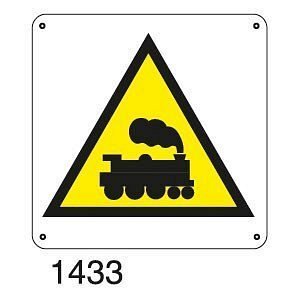 Pericolo uscita locomotiva - D - Alluminio 435x435 mm