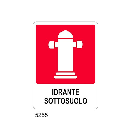 Idrante sottosuolo - A - PVC adesivo 120x145 mm