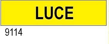 Luce - etichetta - A - PVC adesivo 125x30mm - 25 pz