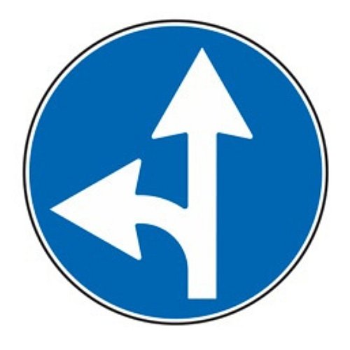 Direzioni consentite diritto e sinistra - A - Alluminio CL.1 40cm
