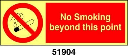 No smoking beyond this point - A - PVL 200x75 mm - Conf 10 pz.