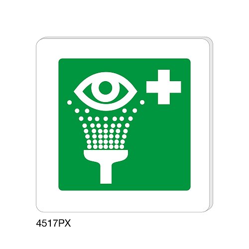 Lavaocchi di emergenza - Plexiglass - C - 200x200 mm - Bifacciale - Senza Fori