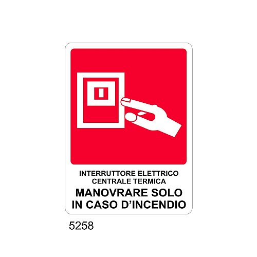 Interruttore elettrico centrale termica - D- Alluminio 370x500 mm