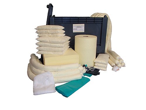 Kit antisversamento per prodotti chimici con ruote contenitore grancassa