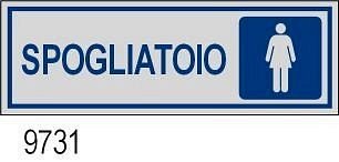 Etichetta adesiva Spogliatoio Donne 170x45 mm