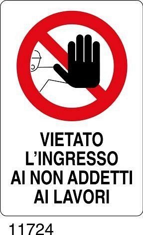 Vietato l'ingresso ai non addetti ai lavori - A - Polionda 350x500 mm
