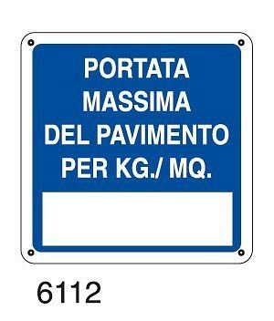 Portata massima del pavimento per Kg./Mq.
