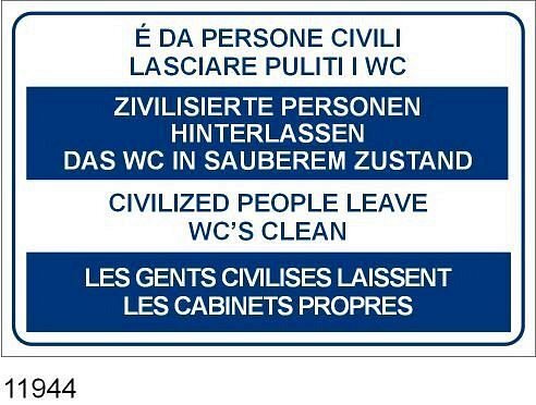 E' da persone civili lasciare puliti i WC