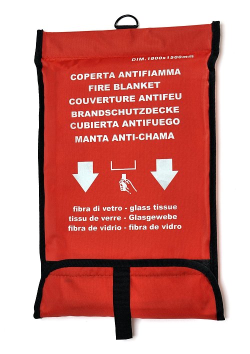 Coperta Antifiamma Certificata secondo norma EN 1869 - Dim 180x180 cm