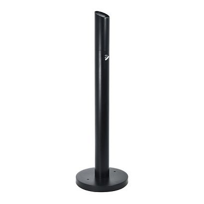 Posacenere autoportante con base tonda e inserti per sigarette - Colore Nero