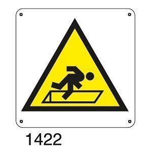 Ciglio di cava, pericoloso avvicinarsi - D - Alluminio 435x435 mm - Conf 10 pz.