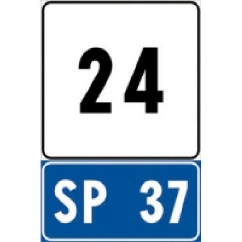 Progressiva distanziometrica per strada provinciale - A - Alluminio CL.1 50x75 cm