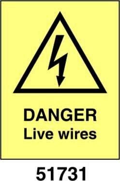Danger live wires