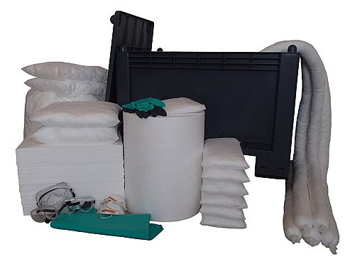 Kit antisversamento solo olio con ruote contenitore grancassa