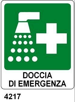 Doccia di emergenza - C - Alluminio 230x310 mm - Conf 10 pz.