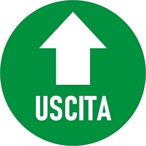 Freccia di indicazione percorso - Verde - Conf 10 pz