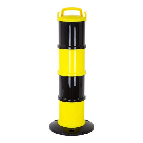Delineatore Modulare in Polipropilene H 85 cm con Base e Catena 5 m - Giallo/Nero - No